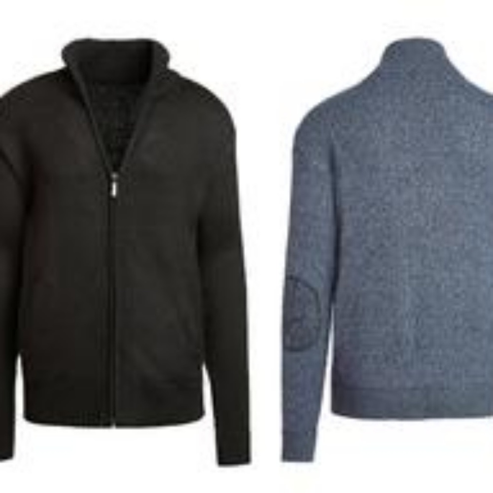Alta mens CASUAL long sleeve full zip mock neck